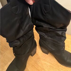 Rocket Dog Black Heeled Boots